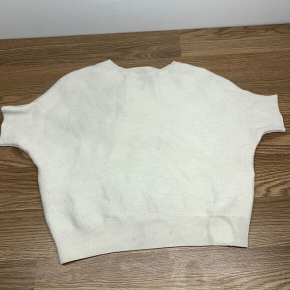 The Reset R Label Womens Sweater Size Large Cream Wool Dolman Sleeve Minimalist - Picture 8 of 10